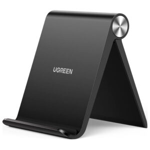 UGREEN Portable Phone Stand Desk Phone Holder, Stable Mobile Phone Stand Holder Compatible for Most Phones, iPhone 15 ProPro Max, Samsung Galaxy, TabletiPad Black 4-7.9